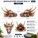 Декорація череп дракона Hobby Dragon Skull M 19,5×14,5×13,5 см для акваріума і тераріума (32075)