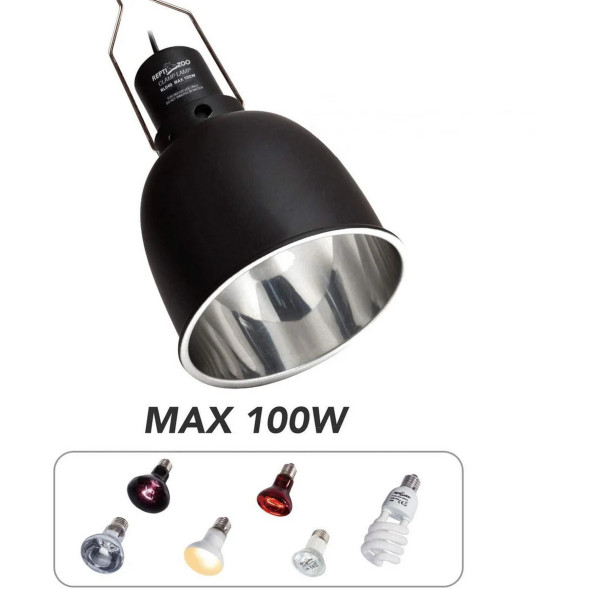 Світильник глибокий рефлекторний Repti-Zoo RL04D 100Вт для тераріумів з керамічним патроном E27