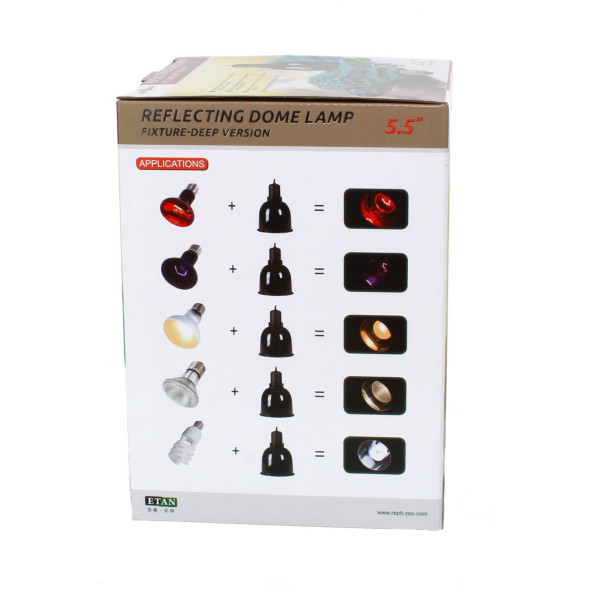 Світильник глибокий рефлекторний Repti-Zoo RL04D 100Вт для тераріумів з керамічним патроном E27