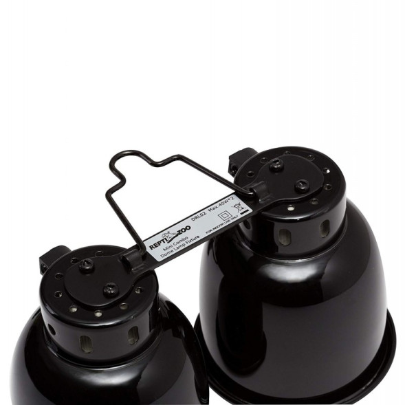 Подвійний світильник для тераріуму Repti-Zoo DRL02 2x40Вт з патронами E27 та окремими вимикачами