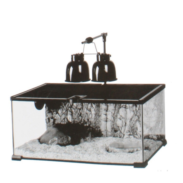 Подвійний світильник для тераріуму Repti-Zoo DRL02 2x40Вт з патронами E27 та окремими вимикачами