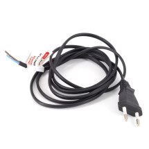 Шнур с вилкой 220В 2×0,75 черный 2 м — кабель питания для электроклапанов и приборов