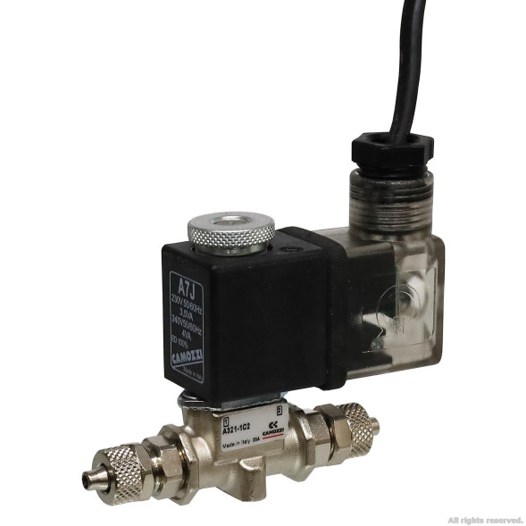 Электроклапан для систем СО2 Camozzi 4/6мм A321 220V с индикацией