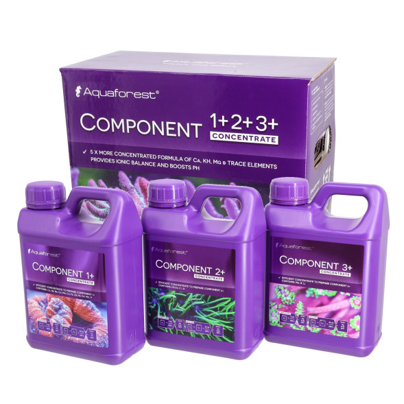 Мікро і макроелементи для морського акваріуму Aquaforest Component Concentrate 1+2+3+, 3x1л - набір для методу Баллінга