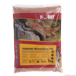 Субстрат для пустынных рептилий Hobby Terrano Desert Sand red 0,2-0,3мм 5кг (34080)