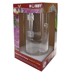 Тераріум для комах та павуків Hobby Terra Fix &amp;amp; Easy Insect Line 15×15×30 см акриловий 360° (36028)