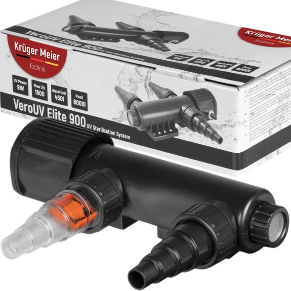 Стерилізатор Kruger Meier VeroUV Elite 900 9W для акваріумів до 450 л і ставків до 8000 л