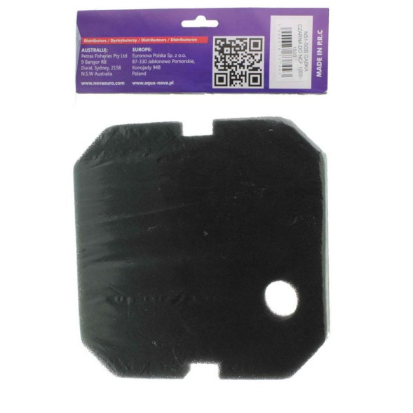Губка дрібно пориста для Aqua Nova NCF 1000/1200/1500 20.5х20х3см (NS1-SGB)