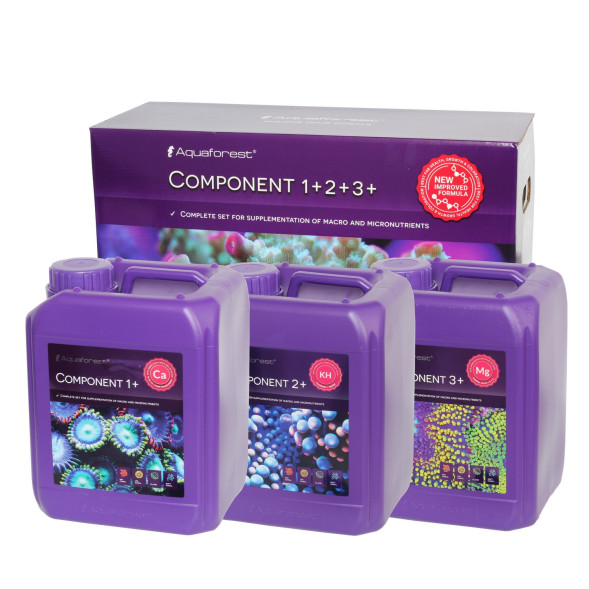 Микро и макроэлементы для морского аквариума Aquaforest Component 1+, 2+, 3+, 3x5л Баллинг-метод (732475)