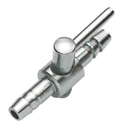 Кран на один выход (металл) Hobby Metallic Air Valve 4/6мм (63330)