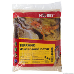 Субстрат для пустельних рептилій Hobby Terrano Desert Sand​ natural ​0,1-0,4​мм 5кг (34085)