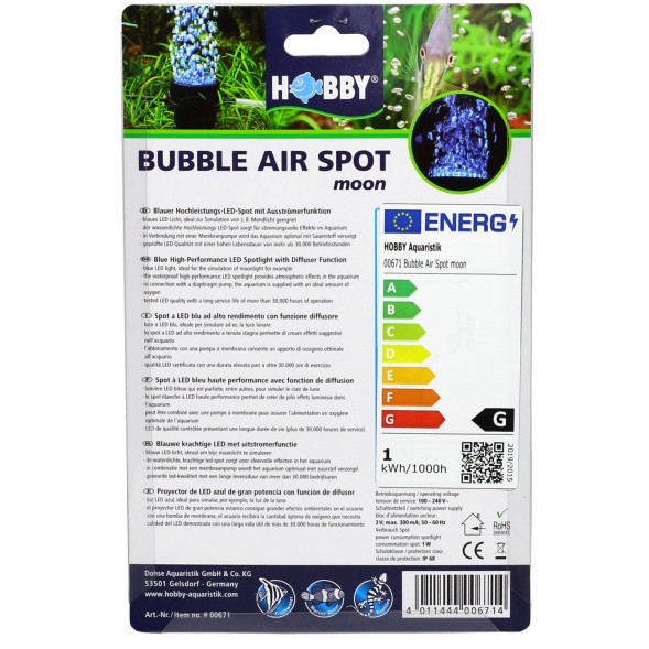 Распылитель с LED освещением Hobby Bubble Air Spot moon (00671) 