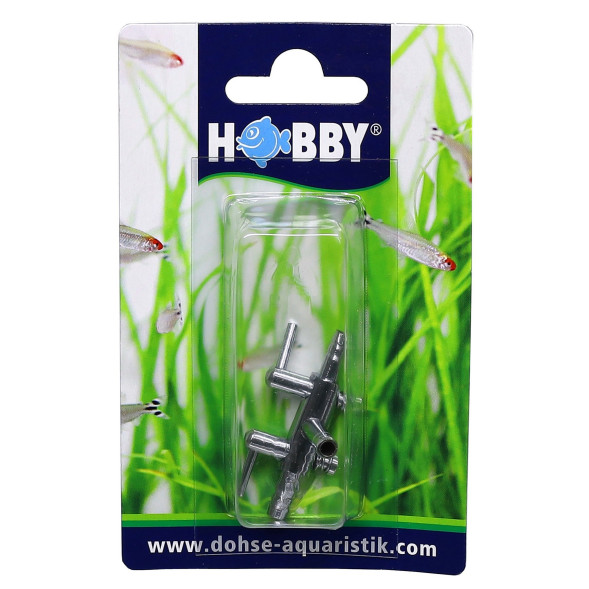 Кран на два выхода (металл) Hobby Metallic Air Valve 4/6мм 2-Ways (63340)