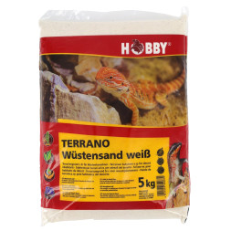 Субстрат для пустельних рептилій Hobby Terrano Desert Sand​ white 0,1-0,3мм 5кг (34087)