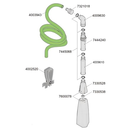 Адаптер, клапан і дзвіночок для Eheim Gravel cleaner (4002510) (7600078)