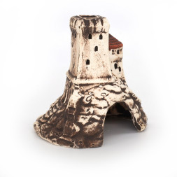 Грот керамический Aqua Nova развалины замка на скале 19,5x9x6,9см (N-30007)