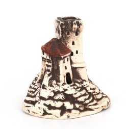 Грот керамический Aqua Nova развалины замка на скале 19,5x9x6,9см (N-30007)