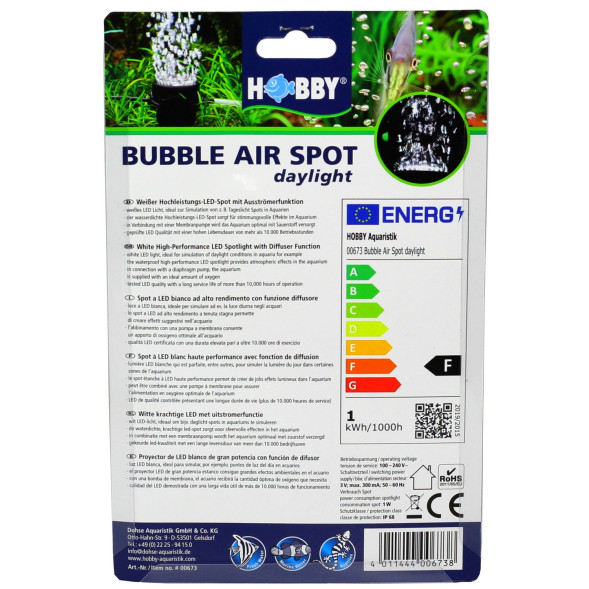 Распылитель с LED освещением Hobby Bubble Air Spot daylight (00673)