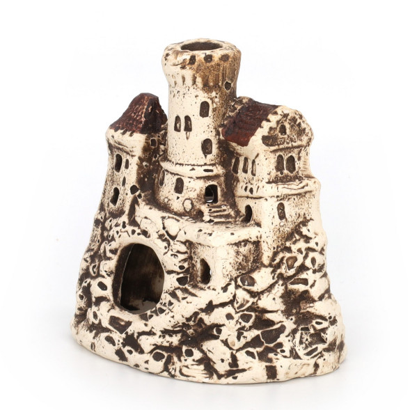 Грот керамический Aqua Nova развалины замка на скале 2 9,5x9x6см (N-30008)