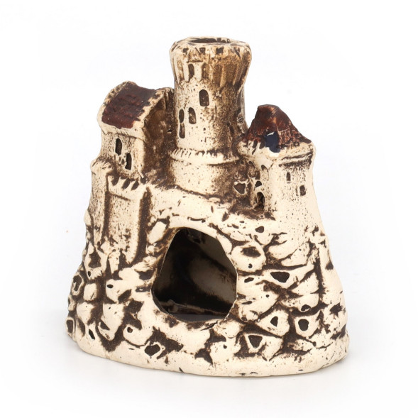 Грот керамический Aqua Nova развалины замка на скале 2 9,5x9x6см (N-30008)