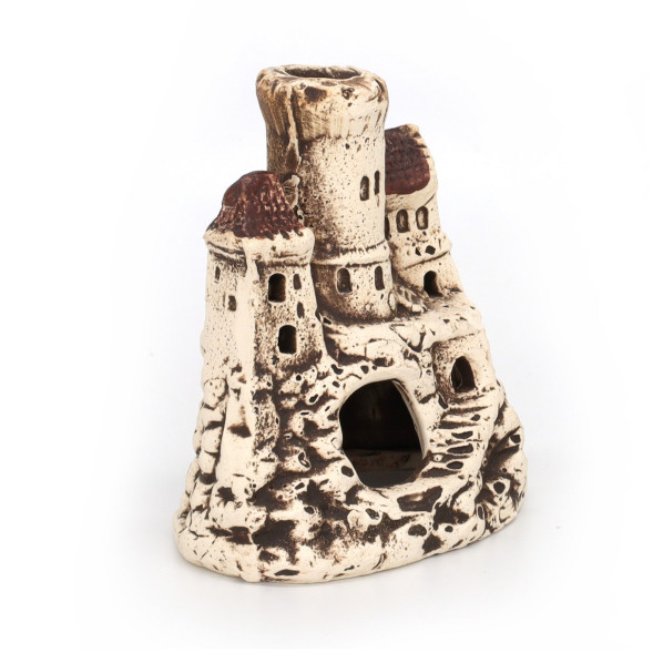 Грот керамический Aqua Nova развалины замка на скале 2 9,5x9x6см (N-30008)