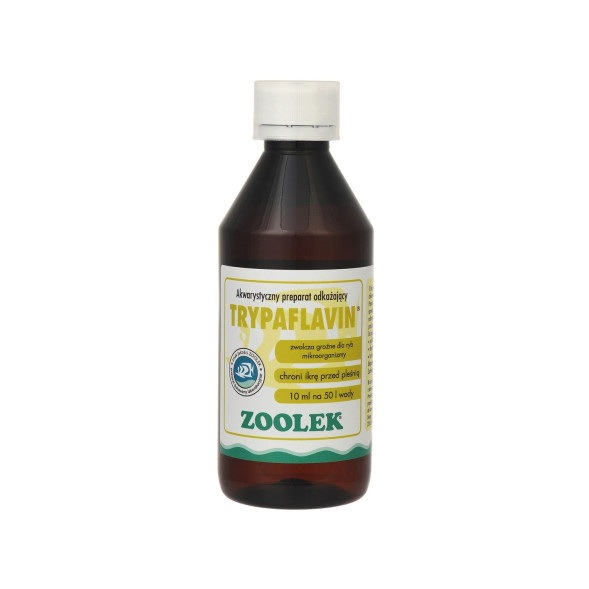 Антисептичний препарат для лікування риб, захисту ікри та дезінфекції акваріума Zoolek Trypaflavin 250мл (0018)