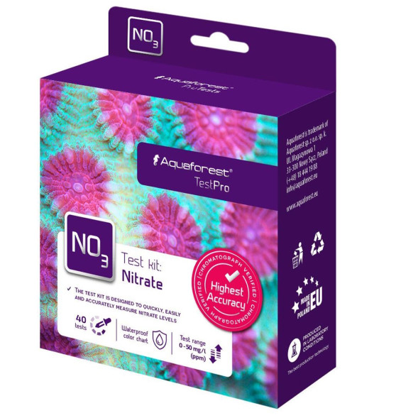 Тест на нітрати (NO3) Aquaforest Nitrate Test Kit для морського акваріума, до 40 тестів