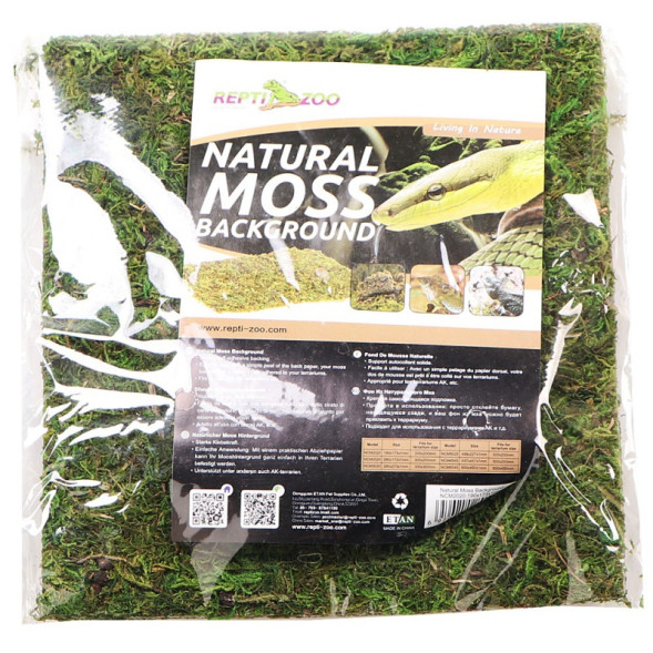 Фон з натурального моху Repti-Zoo Natural Moss Back &amp;amp; Bottom 20×20см 2 шт (NCM2020) для тераріуму