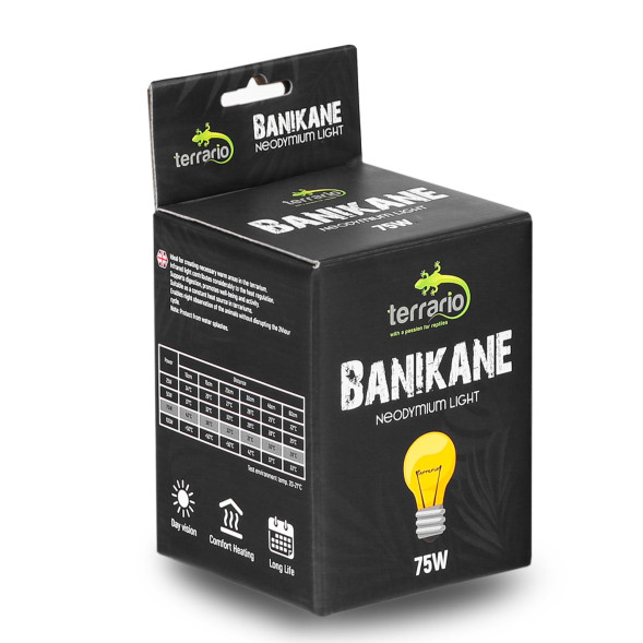 Неодимова лампа Terrario Banikane Neodymium Light 75W – обігрівальна UVA лампа для тераріуму