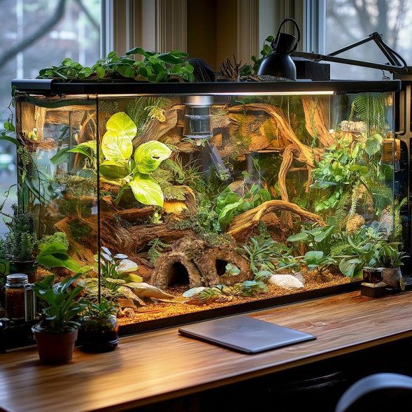 Декорація укриття Terrario Wood Cave S 14x9x7см (15108)